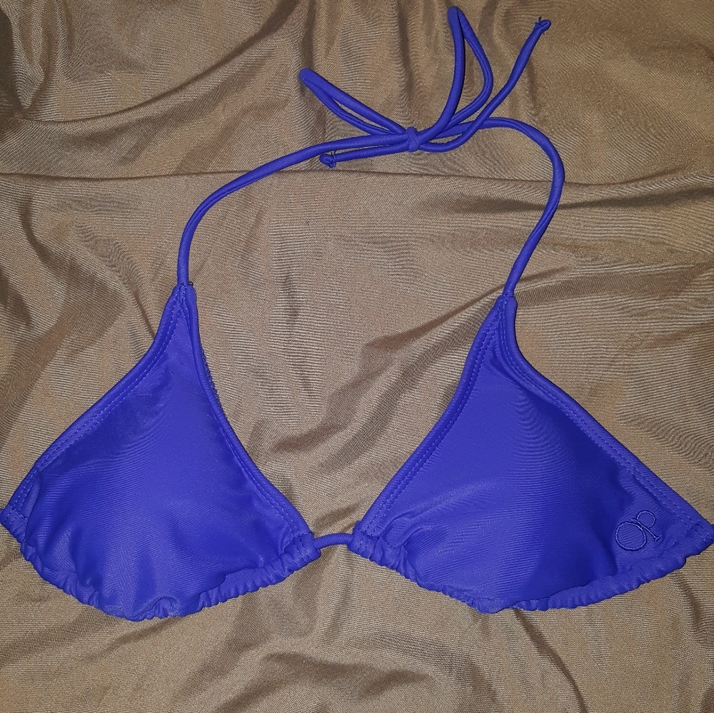 Blue bikini top